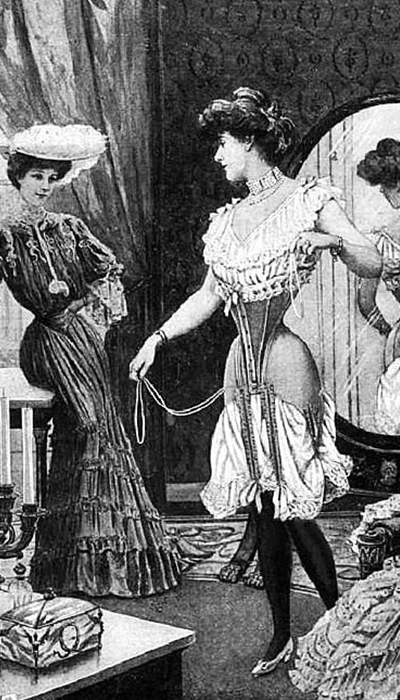 Belle Époque: Corsé y medias Ropa íntima en la Belle Époque: Corsé y medias