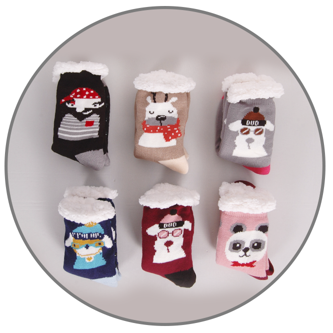 Calcetines Mujer Borrego Antideslizantes Animales 