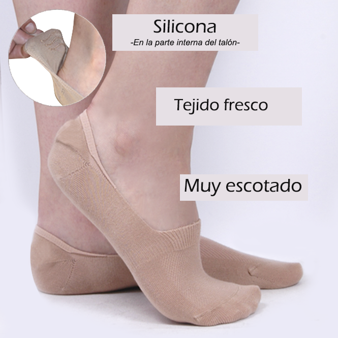 Calcetines invisibles con silicona 