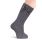 Calcetines altos canalé con lazo de raso con volumen Gris Grey