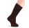 Calcetines altos lisos con borlas Marrón Brown