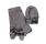 Gorro, bufanda y guantes con lazo de terciopelo (1-2 años) Gris Grey