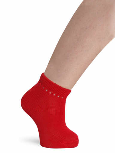 Calcetines cortos perlé Rojo Red