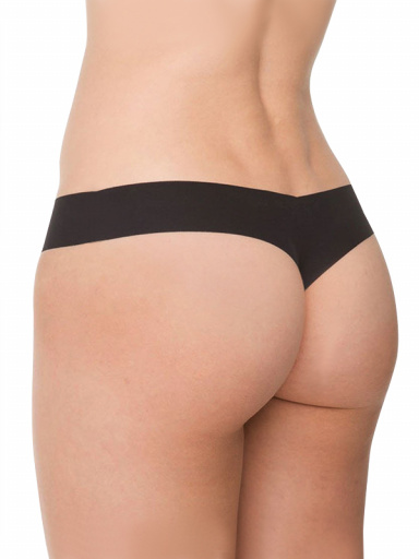 Braga tanga cortada a láser Negro Black