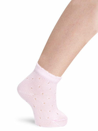 Calcetines cortos perlé fino plumeti Rosa Pink