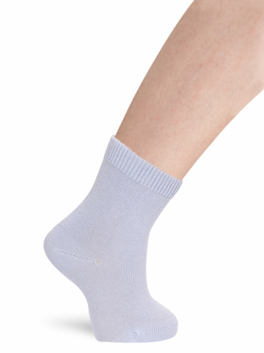 Calcetines 100%Algodón Niño-Niña Cortos Celeste Lightblue