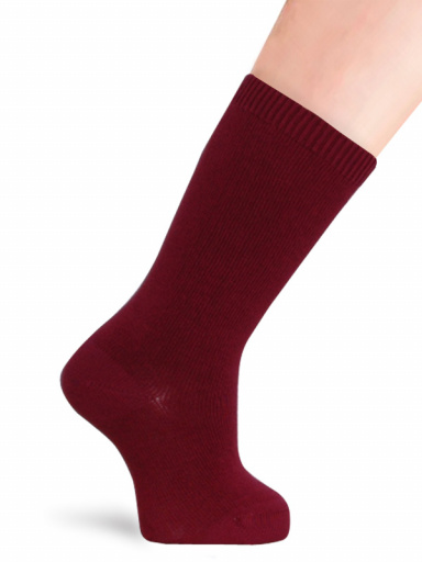 Calcetines Altos 100%Algodón Granate Maroon