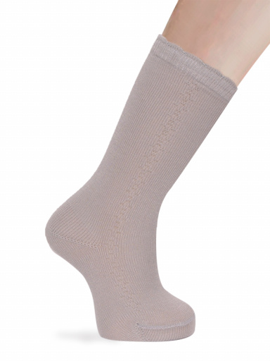 Calcetines altos calados lateral Perla Pearl