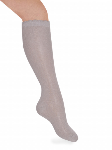 Calcetines altos calados lateral Perla Pearl