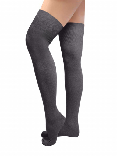 Calcetines altos hasta la rodilla Mujer Gris Grey