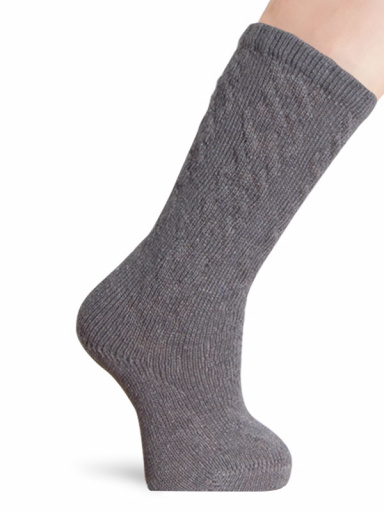 Calcetines altos labrados Gris Grey