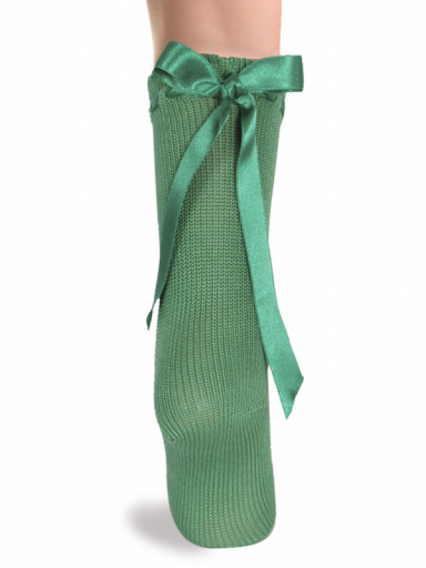 Calcetines altos perlé con cinta de raso Billar Grass