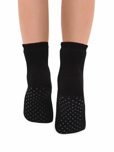 Calcetines antideslizantes con rizo interior Negro Black