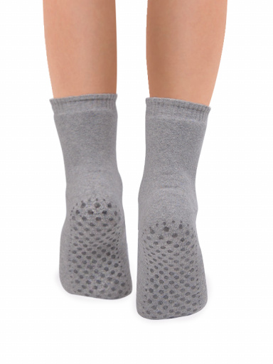 Calcetines antideslizantes con rizo interior Gris Grey