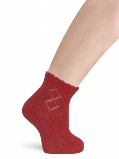 Calcetines Calados Rombos (Otoño-Invierno) Rojo Red