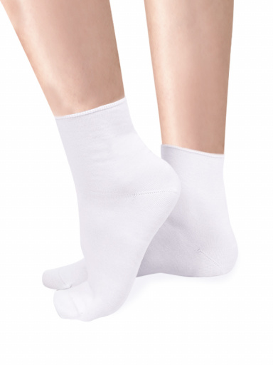 Calcetines cortos finos modal sin puño Blanco White