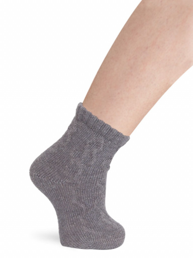 Calcetines cortos labrados Gris Grey