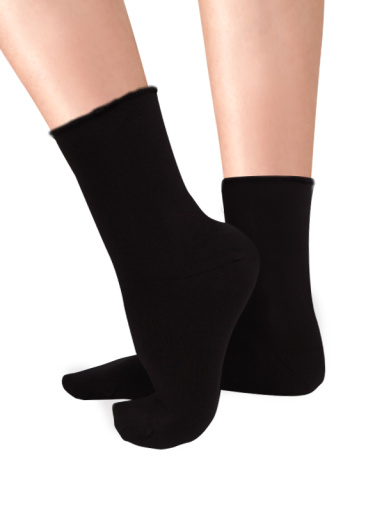 Calcetines cortos modal sin puño mujer Negro Black
