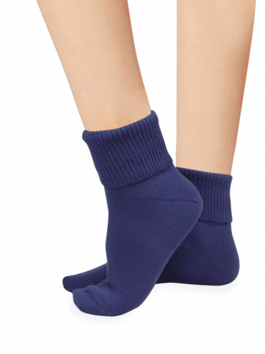 Calcetines puño vuelto mujer Azul Francia Bluefrance