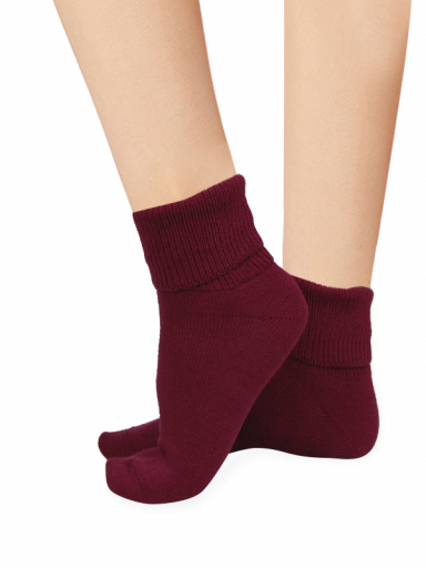 Calcetines puño vuelto mujer Granate Maroon