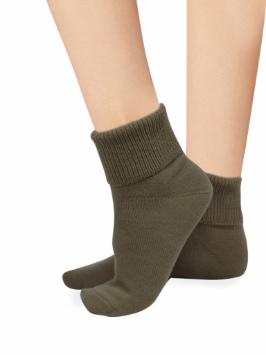 Calcetines puño vuelto mujer Verde Militar Militarygreen