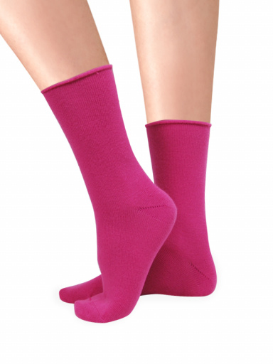 Calcetines calentitos sin puño Fucsia Fuchsia