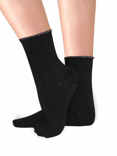 Calcetines Brillos Negro Black