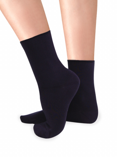 Calcetines cortos modal sin puño mujer Marino Navyblue