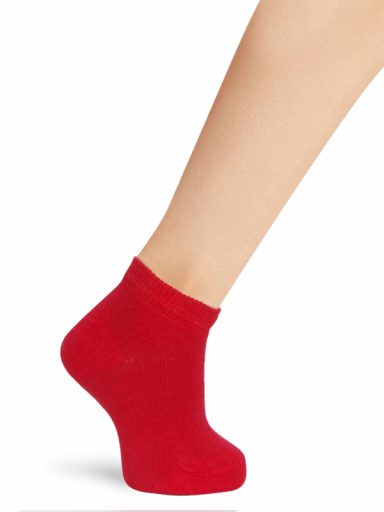 Calcetines tobilleros lisos Rojo Red