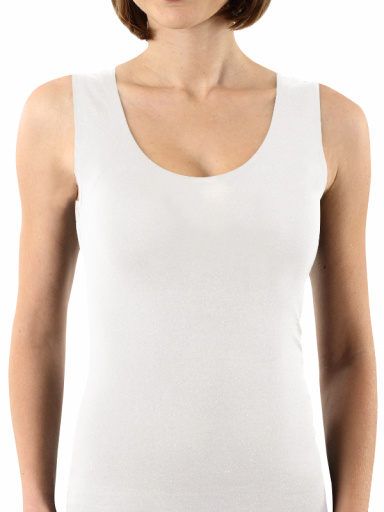 Camiseta de tirantes anchos y cuello redondo Blanco White