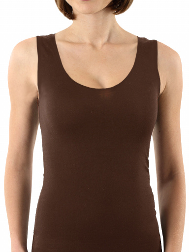 Camiseta de tirantes anchos y cuello redondo Marrón Brown