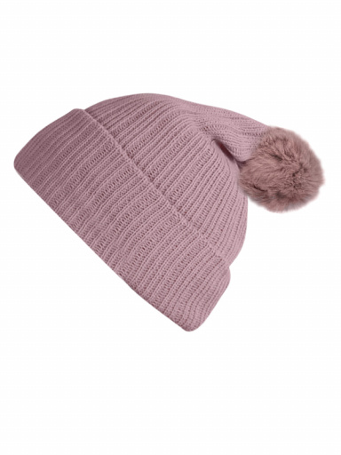 Gorro de punto con pompón mujer Rosapalo Rosewood-Rosewood