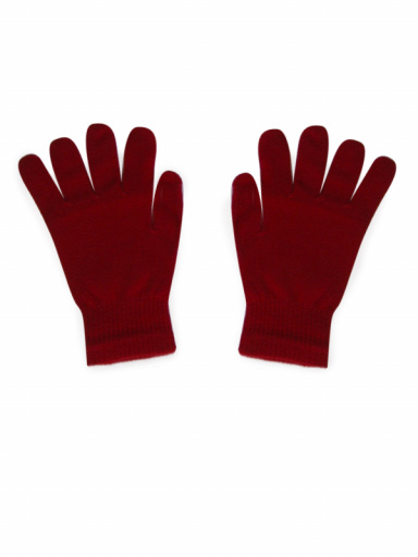 Guantes de punto Mujer Granate Maroon