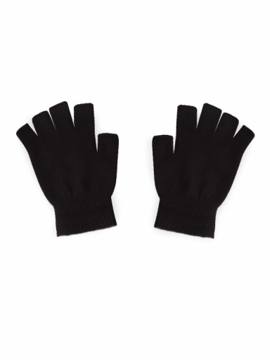 Guantes sin dedos-Mitones Mujer Negro Black