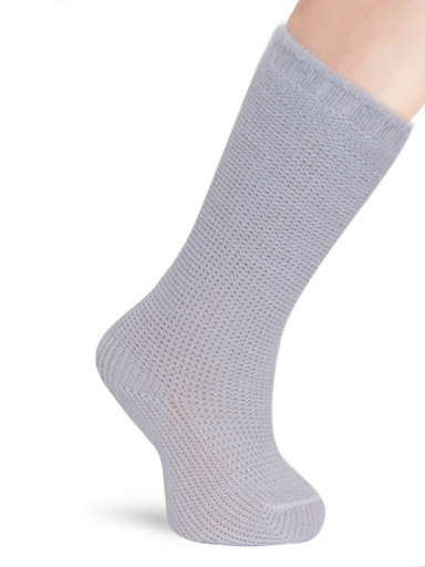 Calcetines Altos Punto Bobo Celeste Lightblue