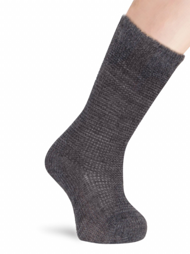 Calcetines Altos Punto Bobo Gris Grey