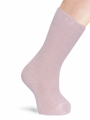 Calcetines Altos Punto Bobo Rosa Pink