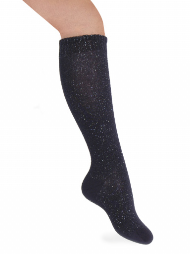 Calcetines Altos con Brillo Marino Navyblue