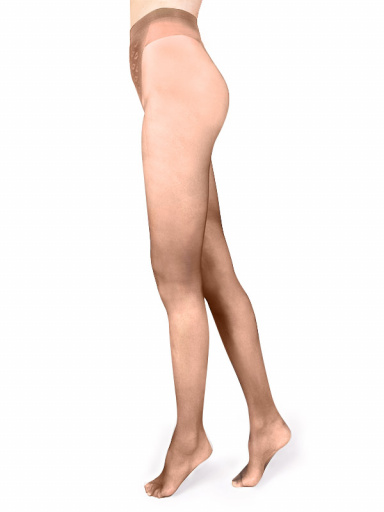 Panty lycra liso 20 Den 3D con bikini Amber