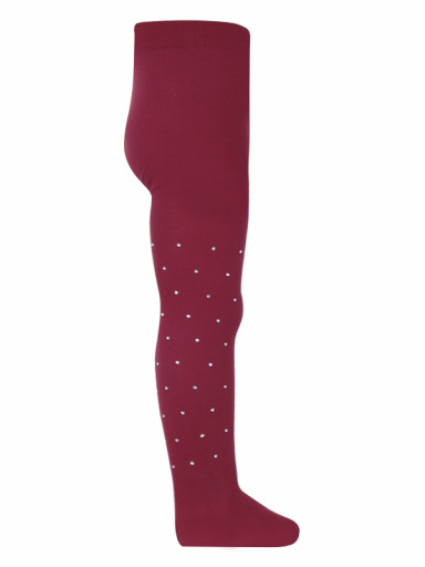 Panty Niña con brillantes (40 den) Granate Maroon