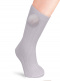 Calcetines altos canalé con pompón Blanco White