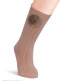 Calcetines altos canalé con pompón Haya Peanut