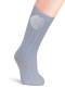 Calcetines altos canalé con pompón Azul Bebe Babyblue