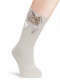 Calcetines altos lisos con lazo de raso doble Papiro Papyrus