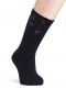 Calcetines altos lisos con lazo de raso doble Marino Navyblue