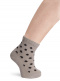 Calcetines bebé cashmere con lunares Gris Grey