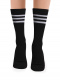 Calcetines Rayas Deportivos Negro-Blanco Black-White