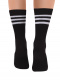 Calcetines Rayas Deportivos Negro-Blanco Black-White