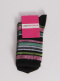 Calcetines lana merino rayas Negro-Rosa Black-Pink
