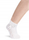 Calcetines cortos perlé calado con lazo de encaje Blanco White
